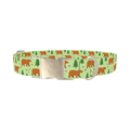 Forest Bear Dog Collar - metal silver