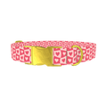 Groovy Heart Dog Collar - metal gold