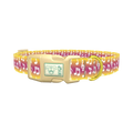 Gradient Musical Note Dog Collar - plastic gold