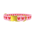Kawaii Heart Faces Dog Collar - metal gold