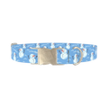 Christmas Snowman Dog Collar - metal silver