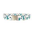 Dinosaur Powerlifting Dog Collar - metal silver
