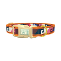 Aztec Meander Dog Collar - plastic gold
