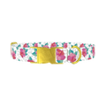 Leopard Floral Dog Collar - metal gold