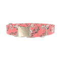 Pink Rosehip Dog Collar - metal gold
