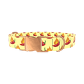 Spicy Pepper Flame Dog Collar - metal rose gold