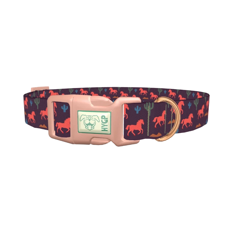 Western Desert Dog Collar - plastic rose gold