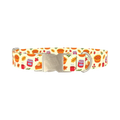 Thanksgiving Pie Dog Collar - metal silver