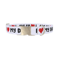 I Love My Dad Dog Collar - metal silver