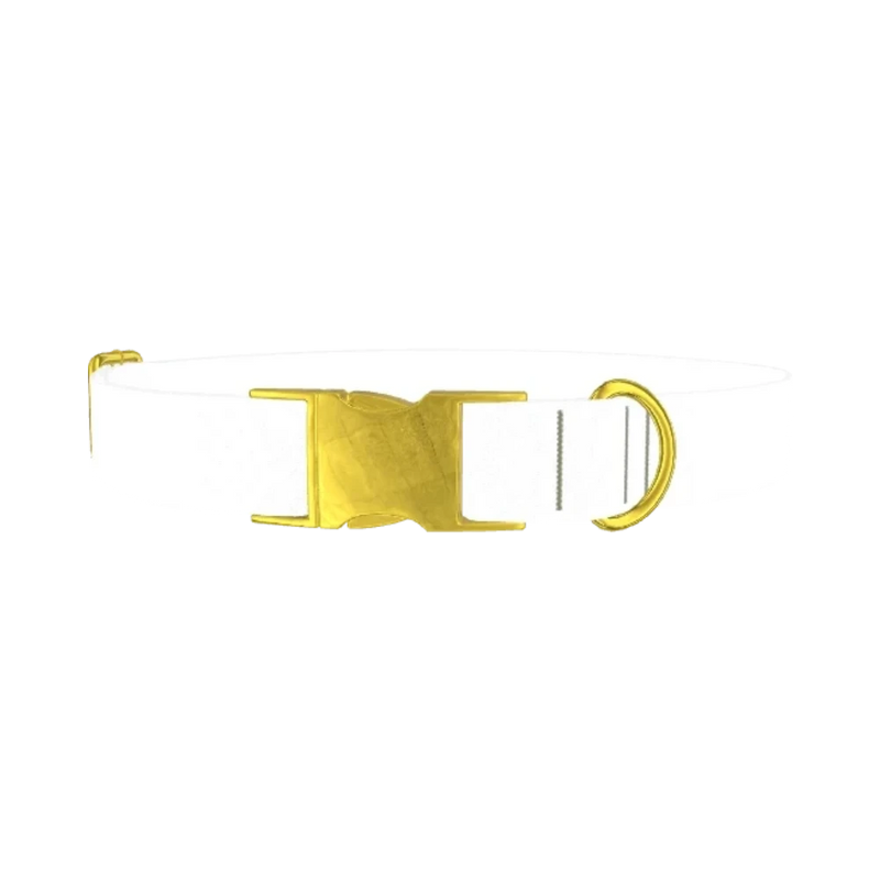Camo Pattern Dog Collar - metal gold