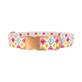 Retro Pop Heart Dog Collar - metal rose gold