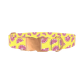 Grapefruit Slice Dog Collar - metal rose gold