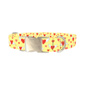 Flying Hearts Dog Collar - metal silver