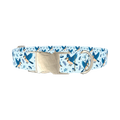 Bluejay Bird Dog Collar - metal silver