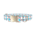 Candy Cane Star Dog Collar - metal silver