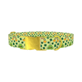 Leprechaun Hat and Clover Dog Collar - metal gold