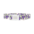 Purple Hydrangea Dog Collar - plastic silver