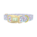 Floral Tulip Dog Collar - plastic gold