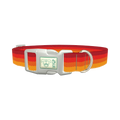 Retro Hexagon Dog Collar - plastic silver