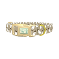 Cowboy Ghost Pattern Dog Collar - plastic gold