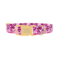 Pink Digital Camo Dog Collar - plastic gold