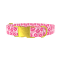 Valentine Lips Dog Collar - metal rose gold
