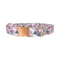 Floral Fig Dog Collar - metal rose gold