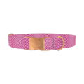 Pink Snake Pattern Dog Collar - metal rose gold