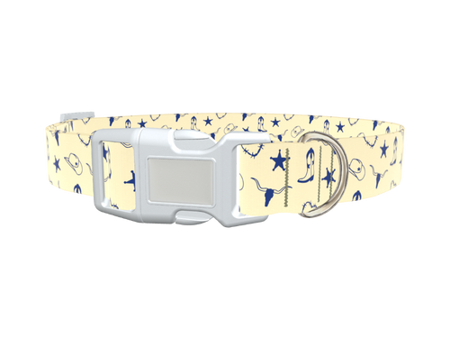 Cowboy Western Heart Dog Collar