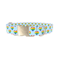 Pixel Rainbow Heart Dog Collar - metal gold