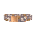Vintage Rose Pattern Dog Collar - metal rose gold