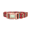 Tribal Geometric Dog Collar - plastic rose gold