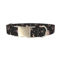 Celestial Sun and Moon Dog Collar - metal silver