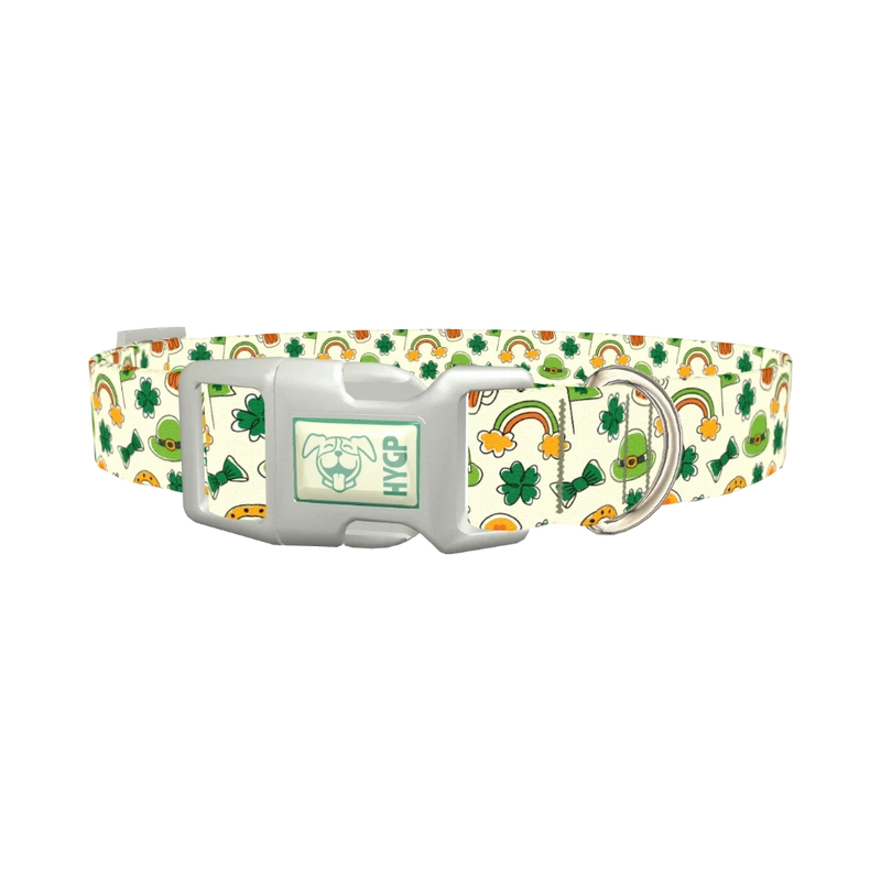St. Patrick's Icon Dog Collar - plastic silver