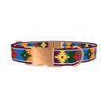 Colorful Tribal Star Dog Collar - metal rose gold