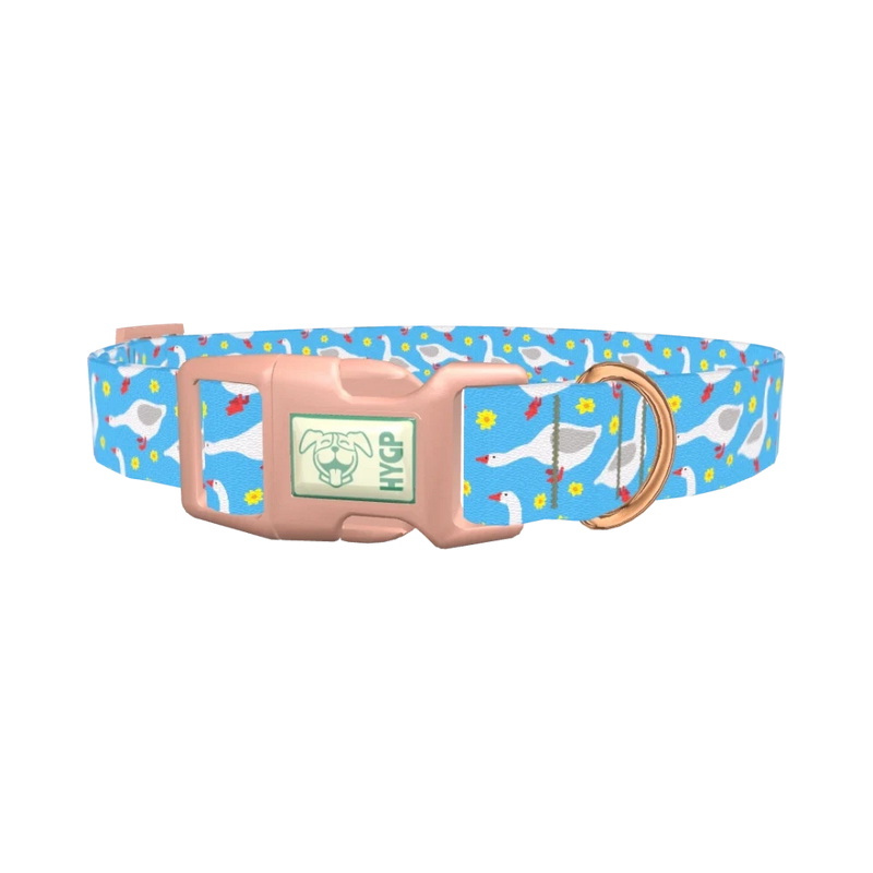 Goose Floral Dog Collar - plastic rose gold