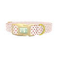 Red Dot Pattern Dog Collar - plastic gold