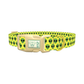 Alien Faces Dog Collar - plastic gold