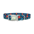 Space Adventure Dog Collar - plastic silver