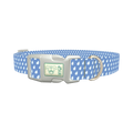 Raindrop Pattern Dog Collar - plastic silver