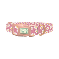 Pink Daisy Dog Collar - plastic rose gold