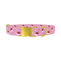Santa Hat Candy Cane Dog Collar - metal gold