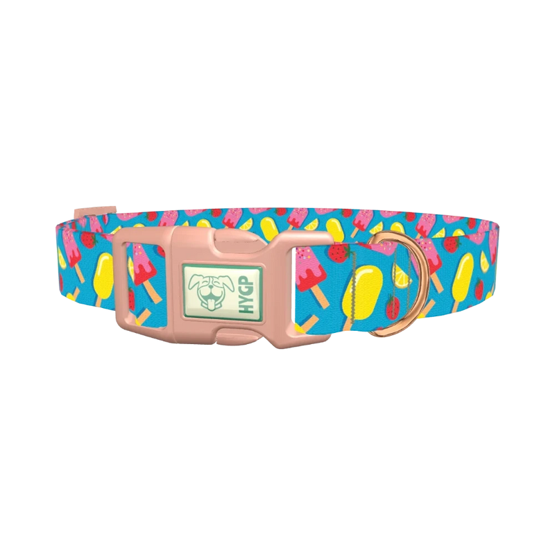 Summer Ice Cream Dog Collar - plastic rose gold