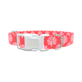 Coral Pattern Dog Collar - plastic rose gold