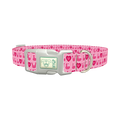 Peace Love Woof Dog Collar - plastic silver