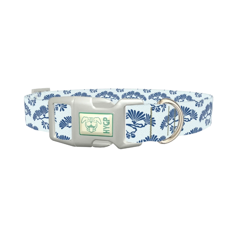 Japanese Tree Dog Collar - plastic silver