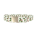 Holly Berry Swirl Dog Collar - metal silver