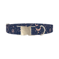 Cosmic Starry Night Dog Collar - metal silver