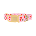 Cherry Pattern Dog Collar - plastic gold