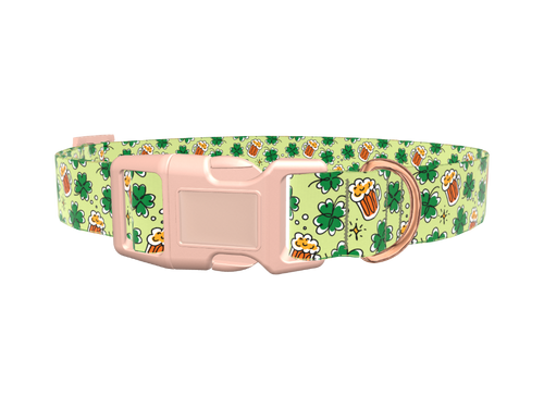 St. Patrick's Day Beer Clover Dog Collar